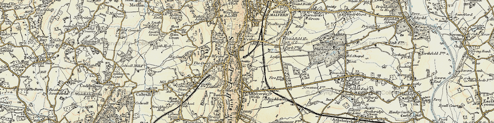 Old map of Upper Wyche in 1899-1901