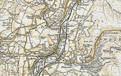 Old map of Uppermill in 1903