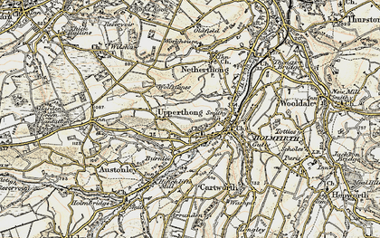 Old map of Upperthong in 1903