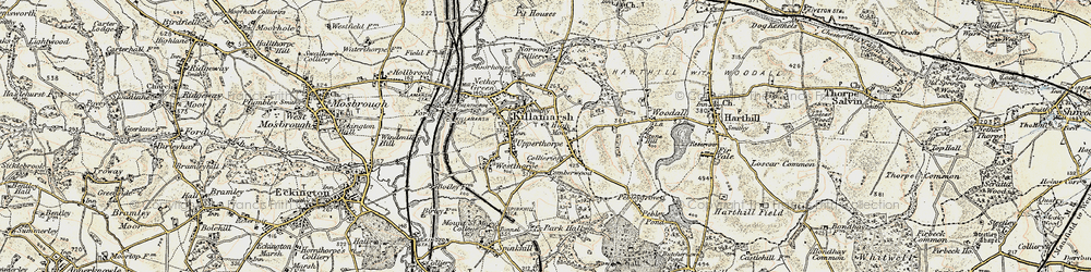 Old map of Upperthorpe in 1902-1903