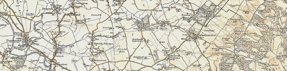 Old map of Brightwell Grove in 1897-1899