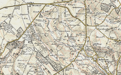 Old map of Robridding in 1902-1903
