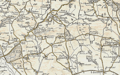 Old map of West Raddon in 1899-1900