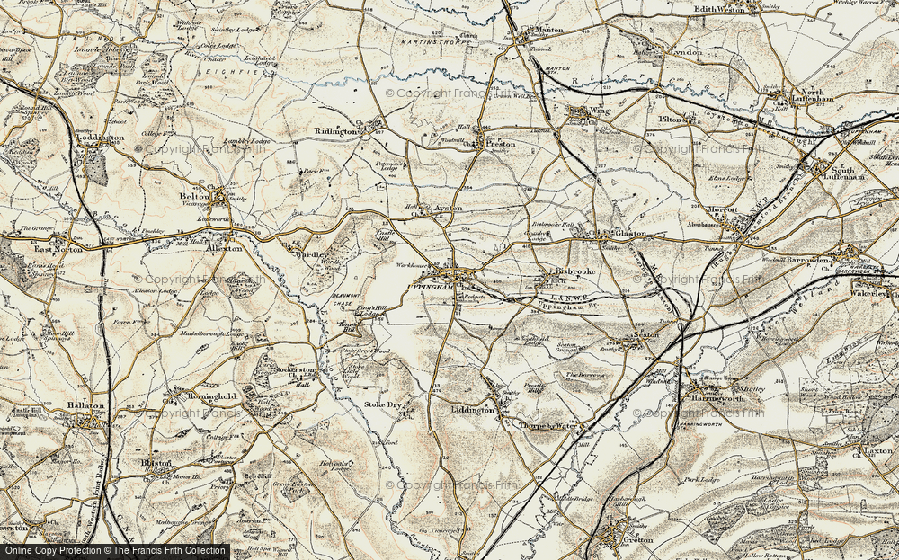 Old Map of Uppingham, 1901-1903 in 1901-1903