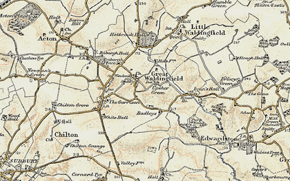 Old map of Upsher Green in 1898-1901