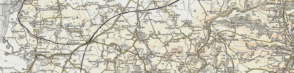 Old map of Upthorpe in 1898-1900