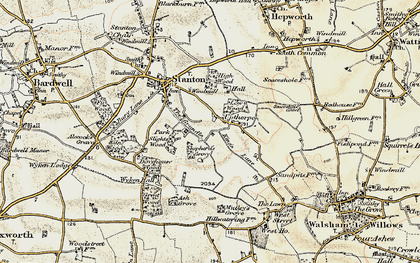 Old map of Wyken Vineyard in 1901