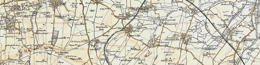 Old map of Upton in 1897-1898