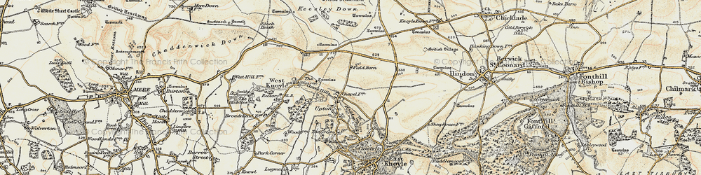 Old map of Willoughby Hedge in 1897-1899