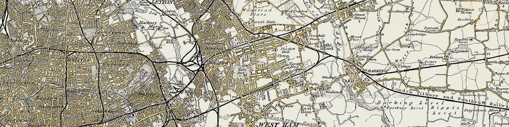 Old map of Upton in 1897-1902