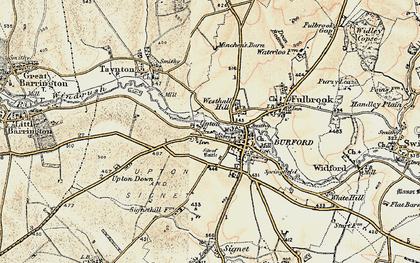 Old map of Upton in 1898-1899