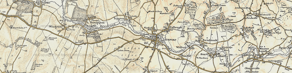 Old map of Upton in 1898-1899