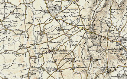 Old map of Upton in 1898-1900