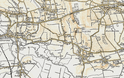Old map of Upton in 1898-1900