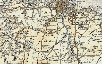 Old map of Upton in 1899