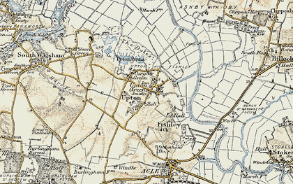 Old map of Upton in 1901-1902