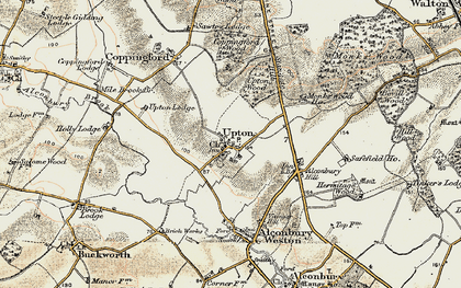 Old map of Upton in 1901