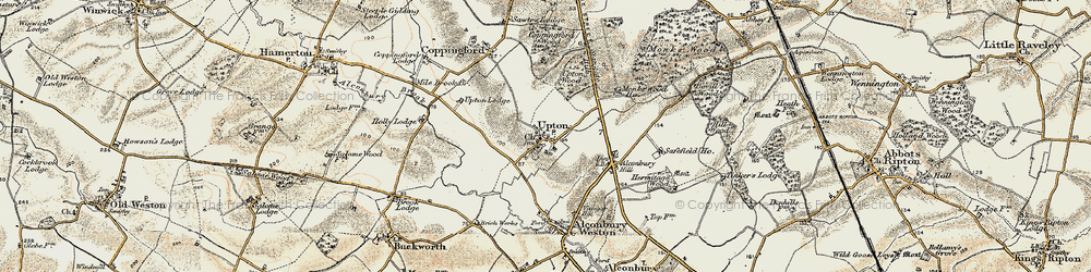 Old map of Upton in 1901