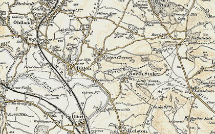 Old map of Upton Cheyney in 1899