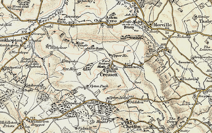 Old map of Upton Cressett Hall in 1902