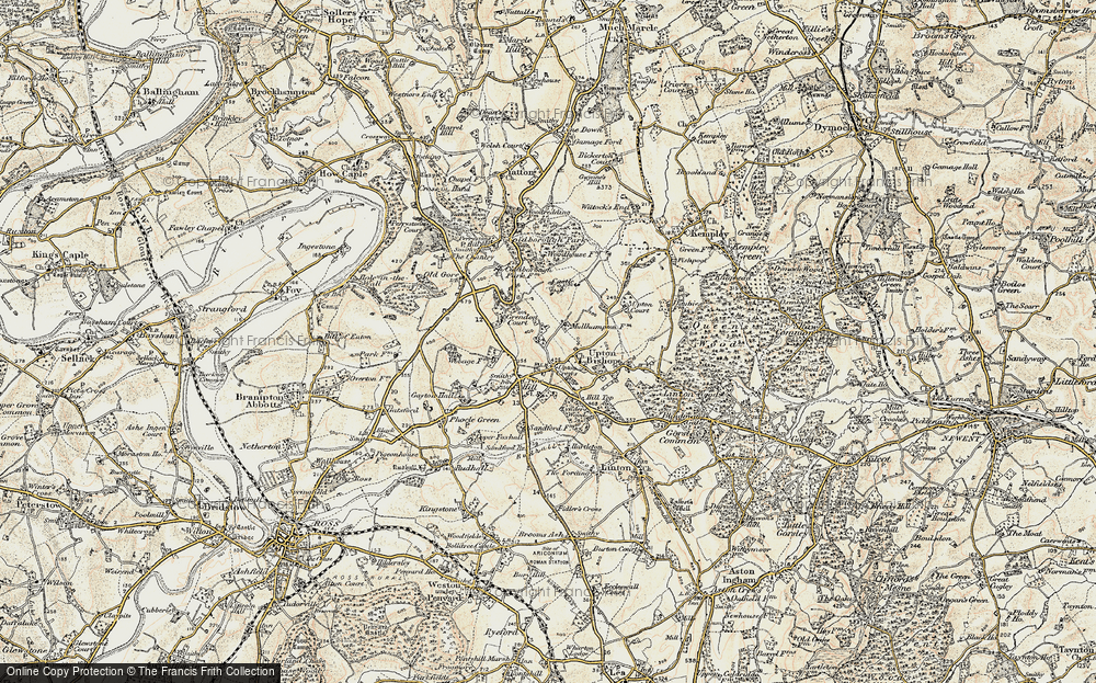 Old Map of Upton Crews, 1899-1900 in 1899-1900