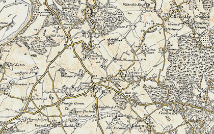 Old map of Upton Crews in 1899-1900
