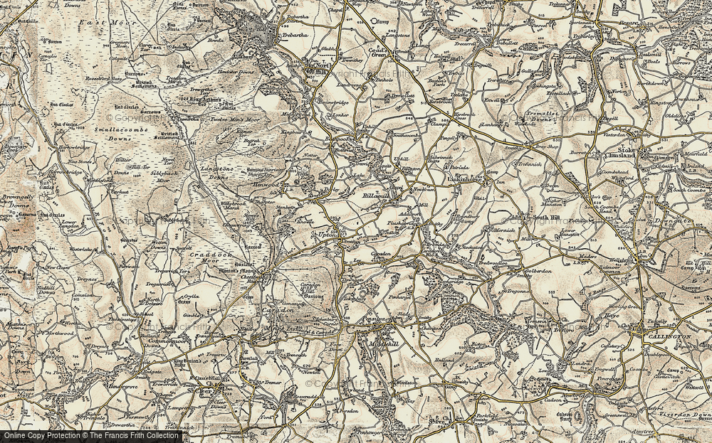 Old Map of Upton Cross, 1900 in 1900