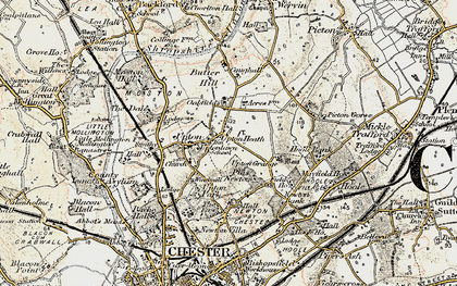 Old map of Upton Heath in 1902-1903
