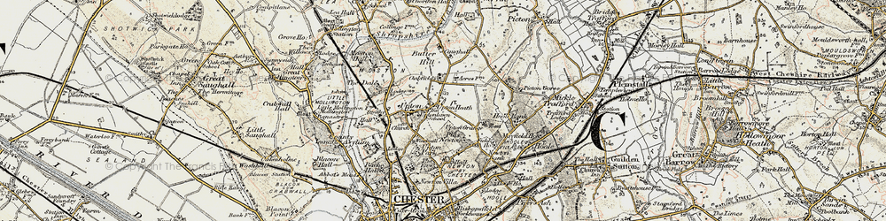 Old map of Upton Heath in 1902-1903