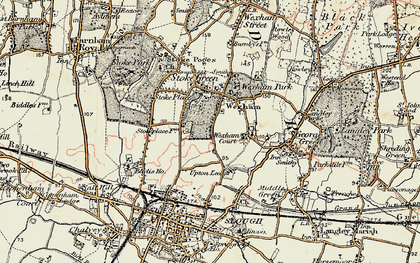 Old map of Upton Lea in 1897-1909