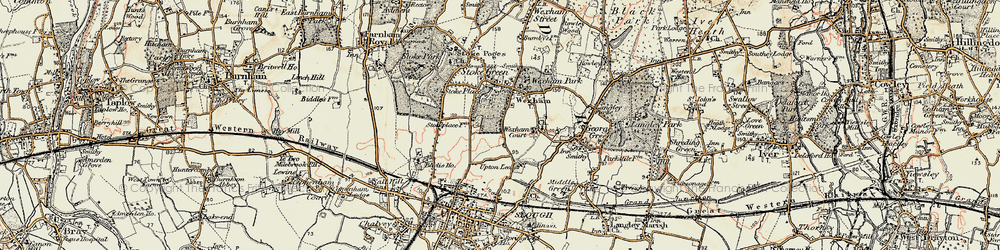 Old map of Upton Lea in 1897-1909