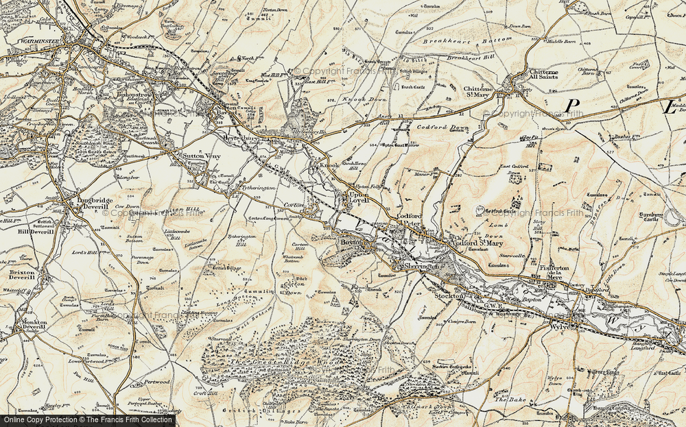 Old Map of Upton Lovell, 1897-1899 in 1897-1899