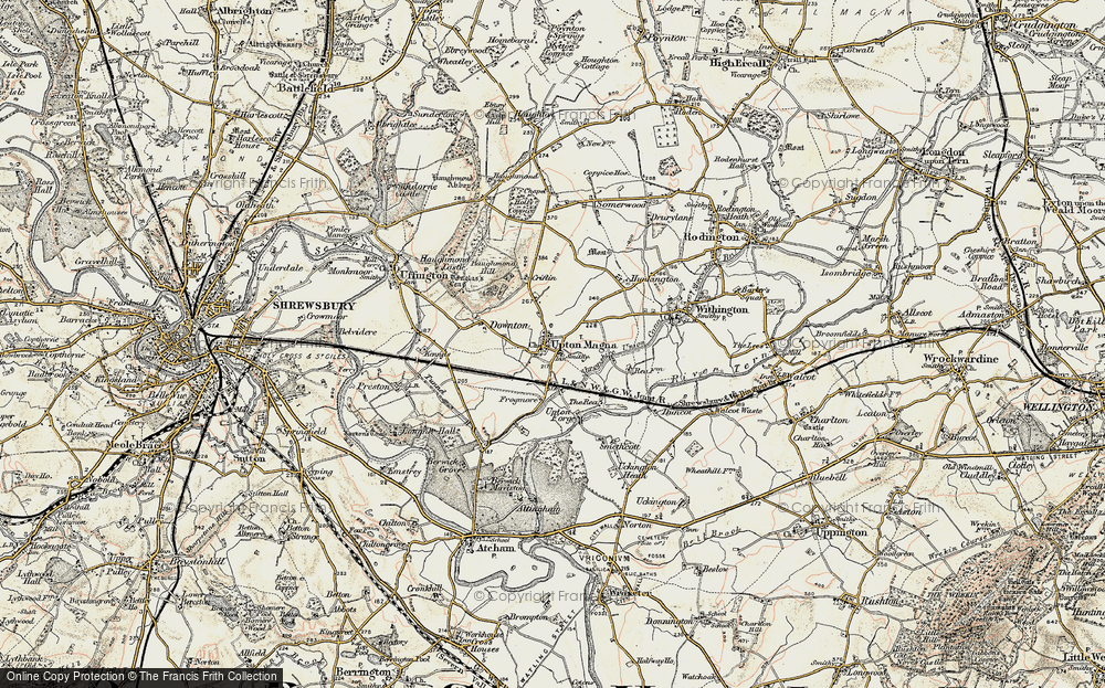 Old Map of Upton Magna, 1902 in 1902