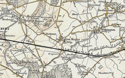 Old map of Upton Magna in 1902