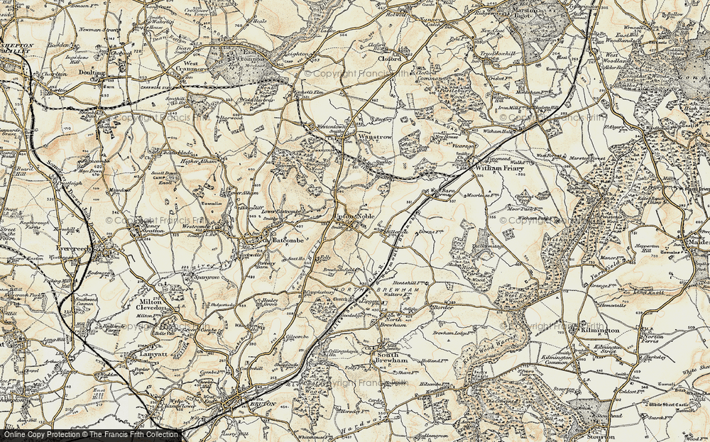 Old Map of Upton Noble, 1897-1899 in 1897-1899