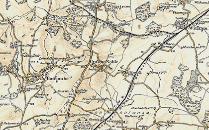 Old map of Upton Noble in 1897-1899