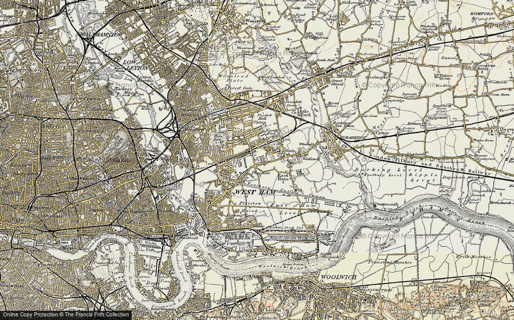Old Map of Upton Park, 1897-1902 in 1897-1902