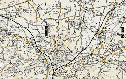 Old map of Woodrow Barton in 1898-1900