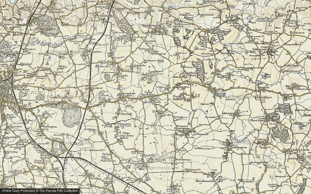 Old Map of Upton Snodsbury, 1899-1902 in 1899-1902