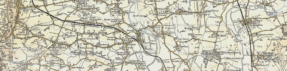 Old map of Upton upon Severn in 1899-1901