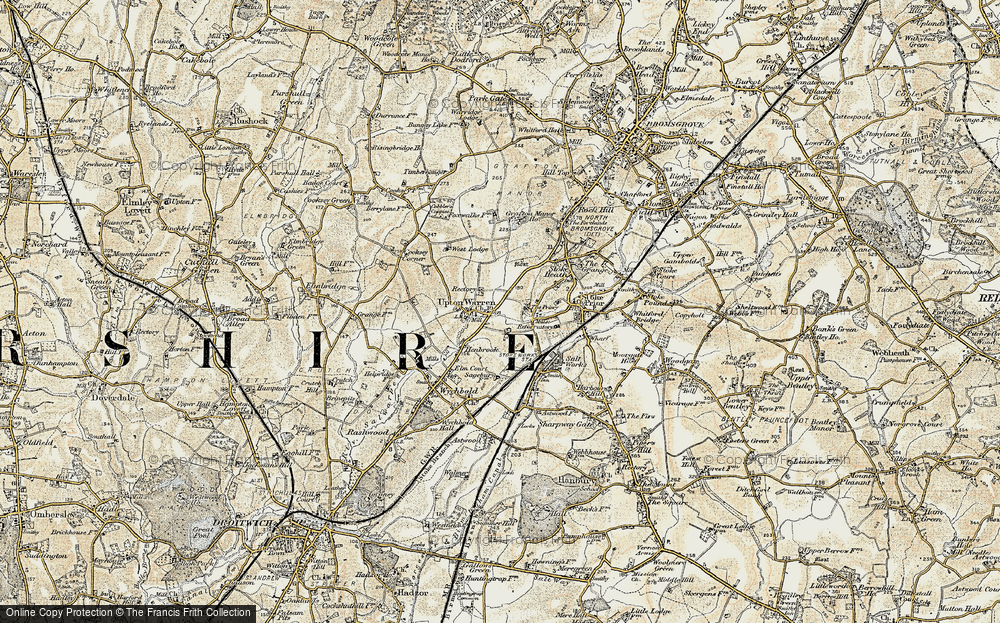 Old Map of Upton Warren, 1901-1902 in 1901-1902