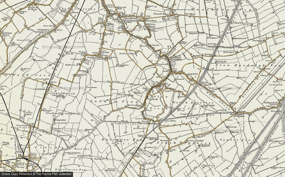 Old Map of Upwell, 1901-1902 in 1901-1902