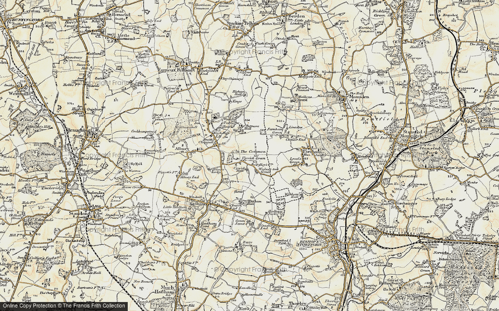 Old Map of Upwick Green, 1898-1899 in 1898-1899