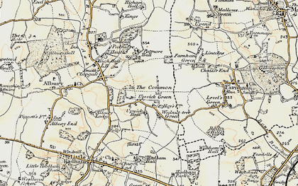 Old map of Upwick Green in 1898-1899
