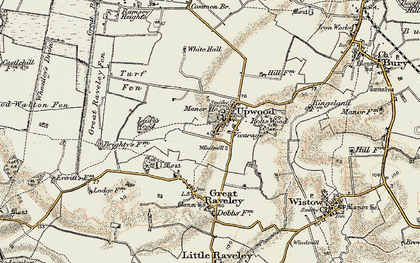 Old map of Upwood in 1901