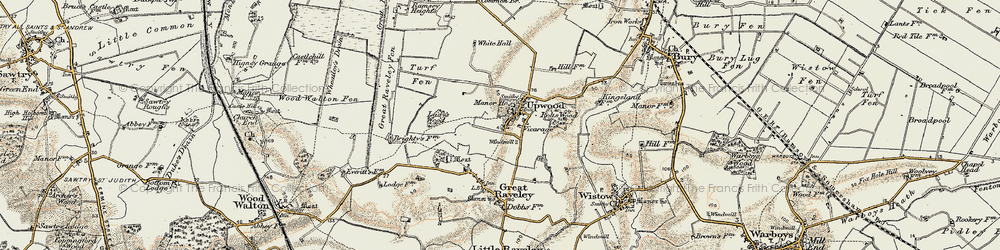 Old map of Upwood in 1901