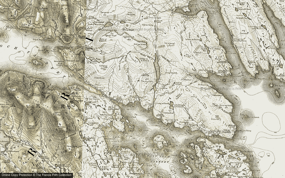 Old Map of Urgha Beag, 1908-1911 in 1908-1911