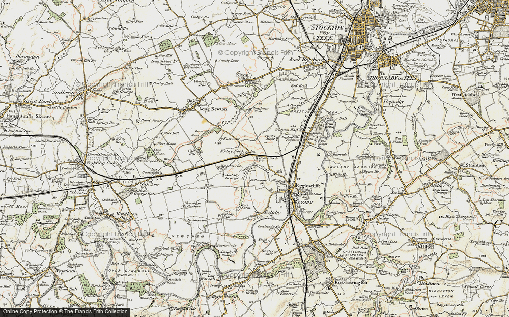 Old Map of Urlay Nook, 1903-1904 in 1903-1904