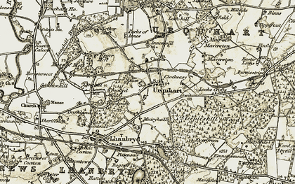 Old map of Sleepieshill Wood in 1910-1911