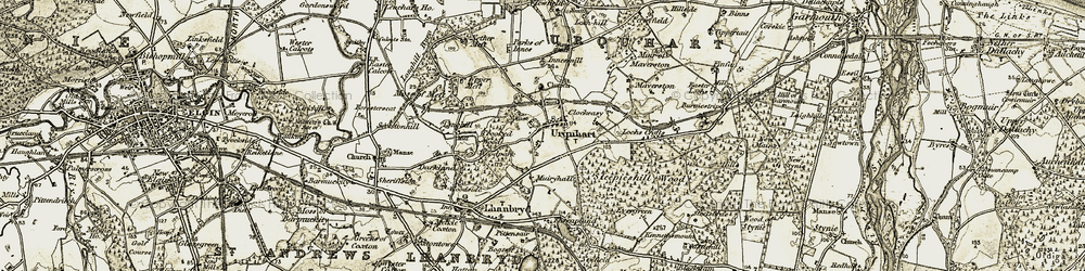 Old map of Sleepieshill Wood in 1910-1911